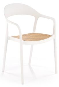Záhradná stolička Karo(biela + naturálna). Vlastná spoľahlivá doprava až k Vám domov. 1092587