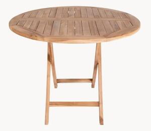 Skladací záhradný stolík z tíkového dreva Oviedo, Ø 100 cm