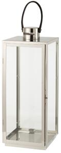 Strieborný kovový lampáš Recin - 22*21*65cm - J-Line by Jolipa