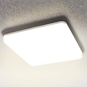 Stropné LED svietidlo Pronto, hranaté, 33 x 33 cm, Biela / opálová, Plast, Moderný, Stropné svetlo