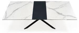 Jedálenský stôl Demonte rozkladací 160-200x76x90 cm biela,čierna