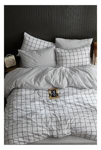 Biele 4-dielne predĺžené obliečky na dvojlôžko s plachtou 200x220 cm Geometric – Mila Home