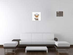 Obraz na plátne Biela ovečka Rozmery: 30 x 30 cm