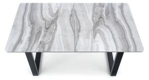 Jedálenský stôl Marmen rozkladací 160-200x76x90 cm (sivá,čierna)