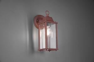 Trio OLONA| Retro nástenná vonkajšia lampa v tvare lampáša IP23 Farba: Hrdza