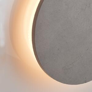 ACA DECOR Nástenné LED svietidlo Badge Cement Grey Ø 14 cm