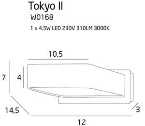 Maxlight TOKYO II | dizajnové nástenné led svietidlo Farba: Biela