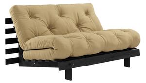 Rozkladacia pohovka v horčicovej farbe 140 cm Roots Black Night – Karup Design