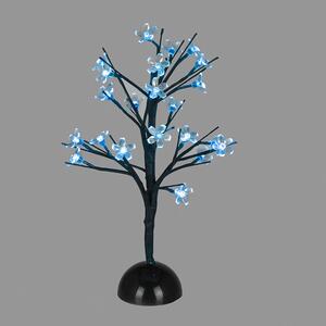 ACA DECOR LED dekoračné stromček 45 cm na batérie 3xAA, modrá farba, 25 LED