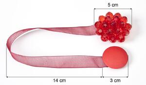 Gario Magnetická spona na záves a záclonu 26 Kvet 17 cm / 5 cm Farba: Fialová