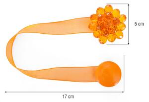 Gario Magnetická spona na záves a záclonu 26 Kvet 17 cm / 5 cm Farba: Fialová