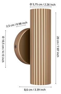 Eglo 902034 - Nástenné svietidlo PORTILLO 2xGU10/5W/230V zlaté