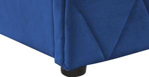 Manželská posteľ 180 cm Rhett (modrá) (s roštom a úložným priestorom). Vlastná spoľahlivá doprava až k Vám domov. 1075605