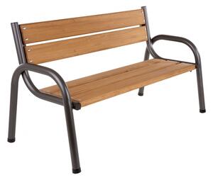 Záhradná drevená lavička s operadlom Park Lux 170 x 74 x 86 cm PATIO