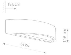 Nowodvorski ARCH | Nástenné sádrové svietidlo Rozmer: 61cm