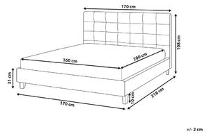 Manželská posteľ 160 cm Rhiannon (svetlosivá) (s roštom a matracom). Vlastná spoľahlivá doprava až k Vám domov. 1075630