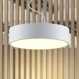 Arcchio LED závesná lampa Noabelle, Ø 40 cm, biela, kov, Biela / opálová, Kuchyňa, kov, Moderný, Závesné svietidlo