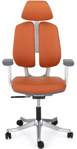 Ergonomická kancelárska stolička Liftor Active, oranžová (pravá koža)
