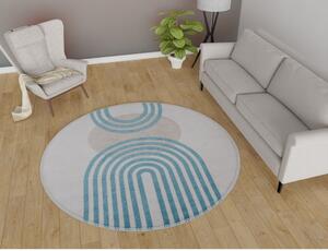 Modrý/sivý okrúhly koberec ø 160 cm - Vitaus