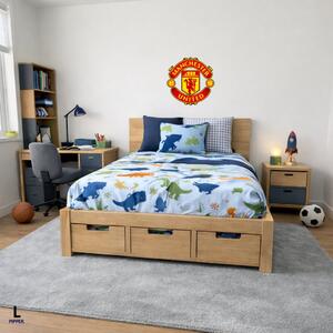 Textilná nálepka na stenu - logo "Manchester United FC" Veľkosť: 40 cm