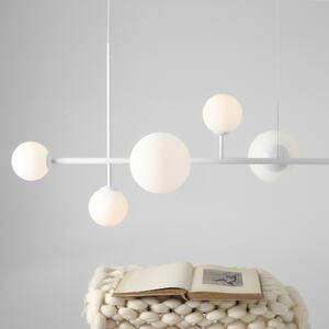 Aldex DIONE 6 | Elegantná závesná lampa so šiestimi tienidlami Farba: Biela