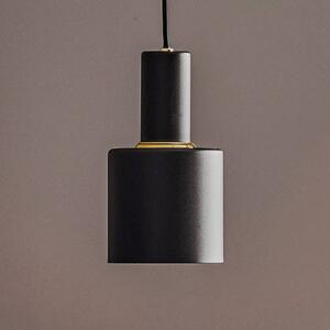 Euluna Selma závesná lampa, 1 svetlo, čierna, Ø 11 cm