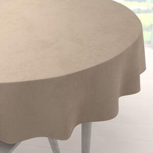 Biante Zamatový okrúhly obrus Velvet Premium SVP-042 Béžovohnedý Ø 100 cm