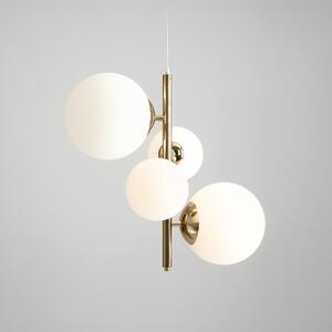 Aldex BLOOM | Elegantná závesná zvislá lampa so štyrmi tienidlami Farba: Zlatá