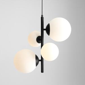 Aldex BLOOM | Elegantná závesná lampa so štyrmi tienidlami Farba: Čierna