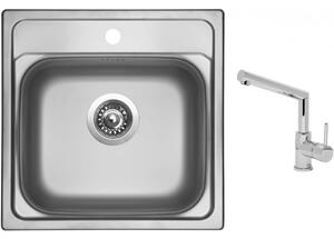 Set Sinks MANAUS 480 V matný + batéria Sinks MIX 350 P chróm