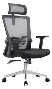 Kancelárska ergonomická stolička Neoseat NOVELO — sieť / látka, čierna, nosnosť 150 kg