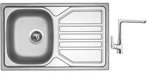Set Sinks OKIO 800 V leštený + batéria Sinks CASPIRA chróm