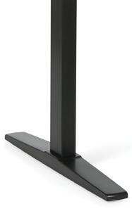 Výškovo nastaviteľný stôl, elektrický, 675-1325 mm, doska 1600x800 mm, čierna podnož, wenge