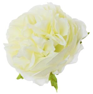 Umelý kvet hlava ruža anglická biela 9cm