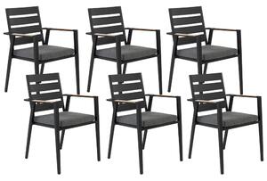 Set 6 ks záhradných stoličiek Thierry (čierna) . Vlastná spoľahlivá doprava až k Vám domov. 1076074