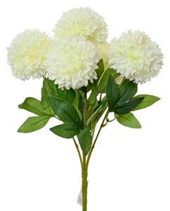 Umelá kytica chryzantéma biela 45cm