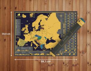 Stieracia mapa Európy v darčekovom tubuse