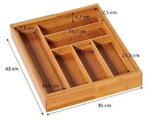Variabilný príborník 35-58 cm, bambus KESPER 58085