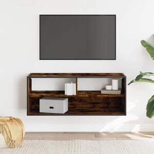 TV skrinka dymový dub 100x31x39,5 cm kompozitné drevo a kov