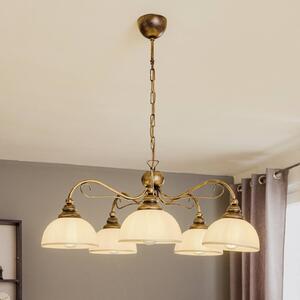 Závesná lampa Casale, 5-plameňová