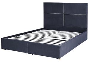 Manželská posteľ 160 cm Vissarion (čierna) (s roštom a úložným priestorom). Vlastná spoľahlivá doprava až k Vám domov. 1076394