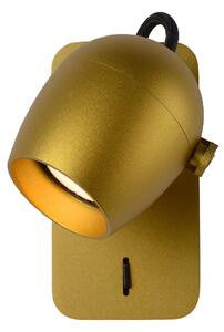 LUCIDE Nástenné LED svietidlo Preston Gold 1x5W 2200K/3000K
