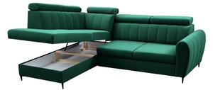 TEMPO Rozkladacia sedacia súprava, smaragdová, ľavá, KORIO L