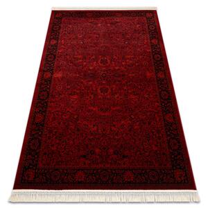 Koberec ORIENT 5125 so strapcami / rám, orientálny / klasický, bordový / čierny