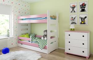 BabyBeds Detská poschodová posteľ MATI 180x80 Farebné prevedenie: Orech, Úložný priestor k posteli: Áno, s úložným priestorom