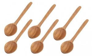 Drevená naberačka do dóz, veľká okrúhla lyžica, SPOON, 16 cm - čerešňa