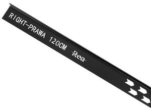Rea, nerezová spádová lišta, pravá, dĺžka 1200 mm, čierna matná, REA-K3201