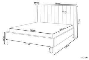 Manželská posteľ 140 cm Vue (sivobéžová) (s roštom). Vlastná spoľahlivá doprava až k Vám domov. 1076447