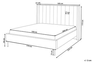 Manželská posteľ 160 cm Vue (béžové buklé) (s roštom). Vlastná spoľahlivá doprava až k Vám domov. 1076453