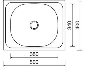 Nerezový drez Sinks Classic 500 M 0,5 mm matný